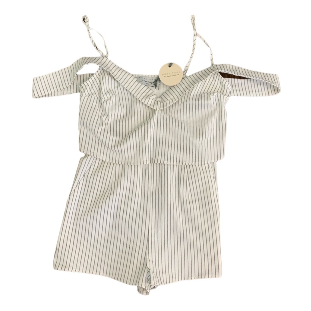 NWT Dress Forum Striped Cotton Romper - Sz M - Picture 3 of 7